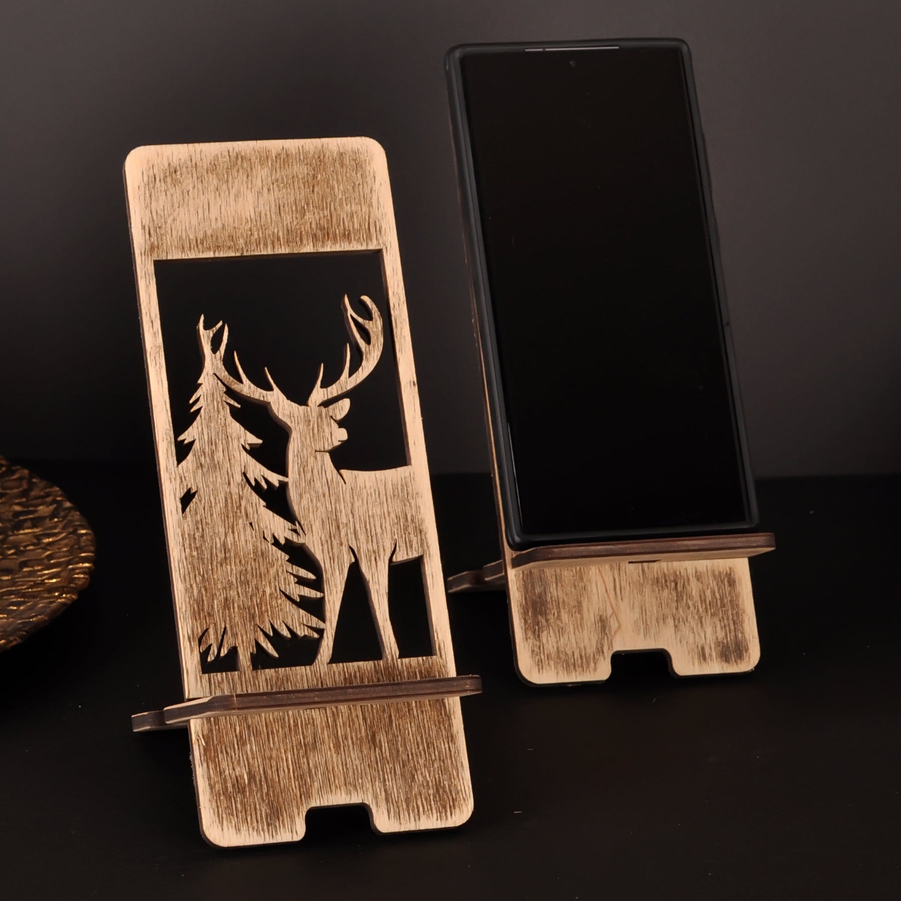 Дерев'яна підставка під телефон PT33_B